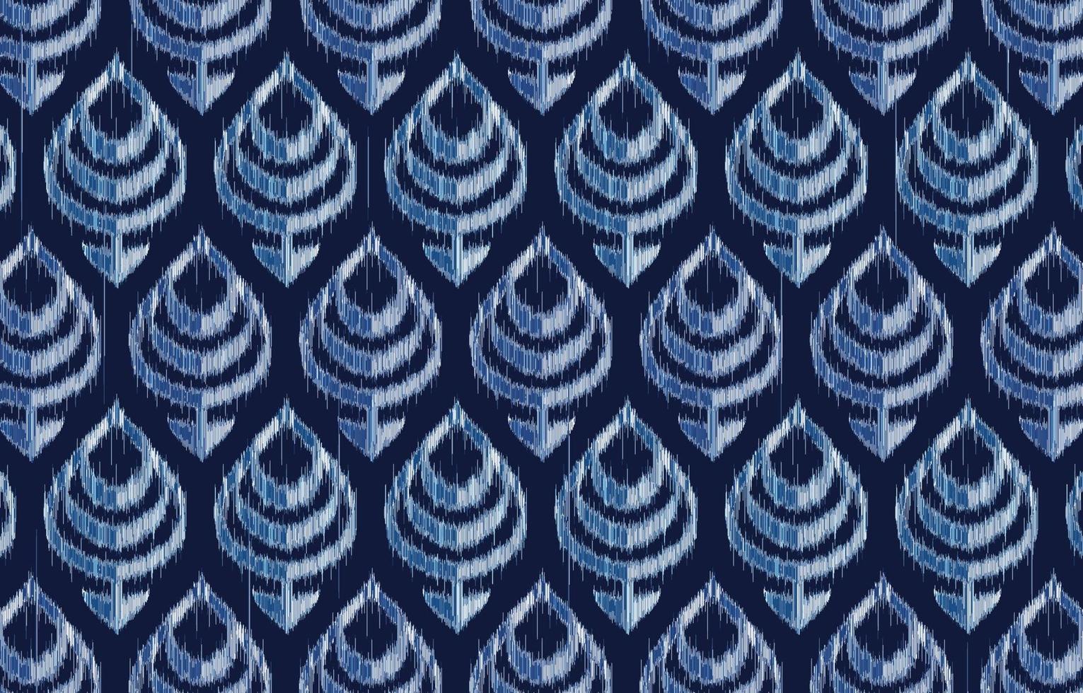 abstrakt etniskt mönster i ikat-design. design för matta, tapeter, kläder, omslag, batik, tyg, broderistil i vektorillustration i etniska teman. vektor