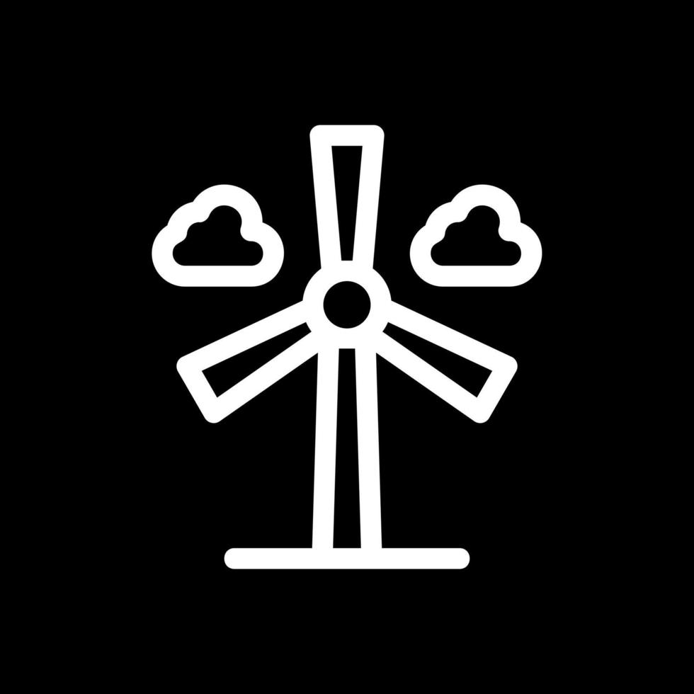 Windturbinen-Vektor-Icon-Design vektor