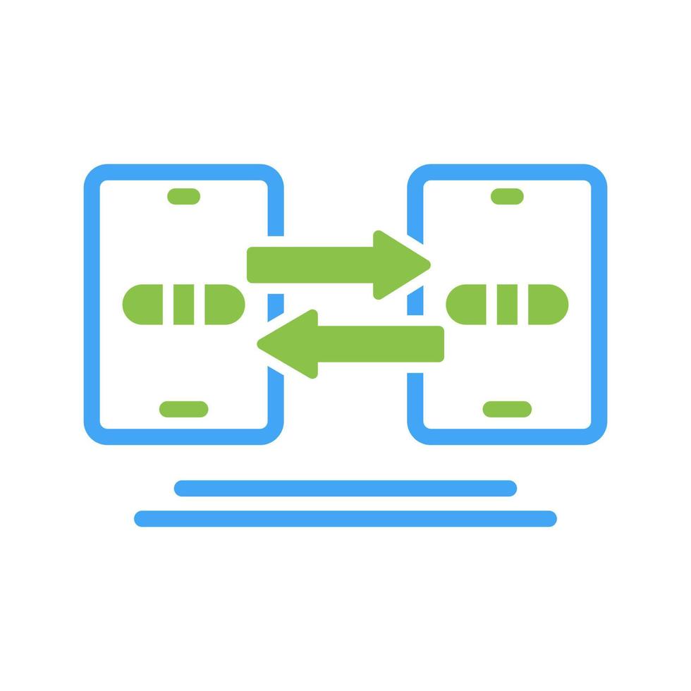Vektorsymbol für die Datensynchronisierung vektor