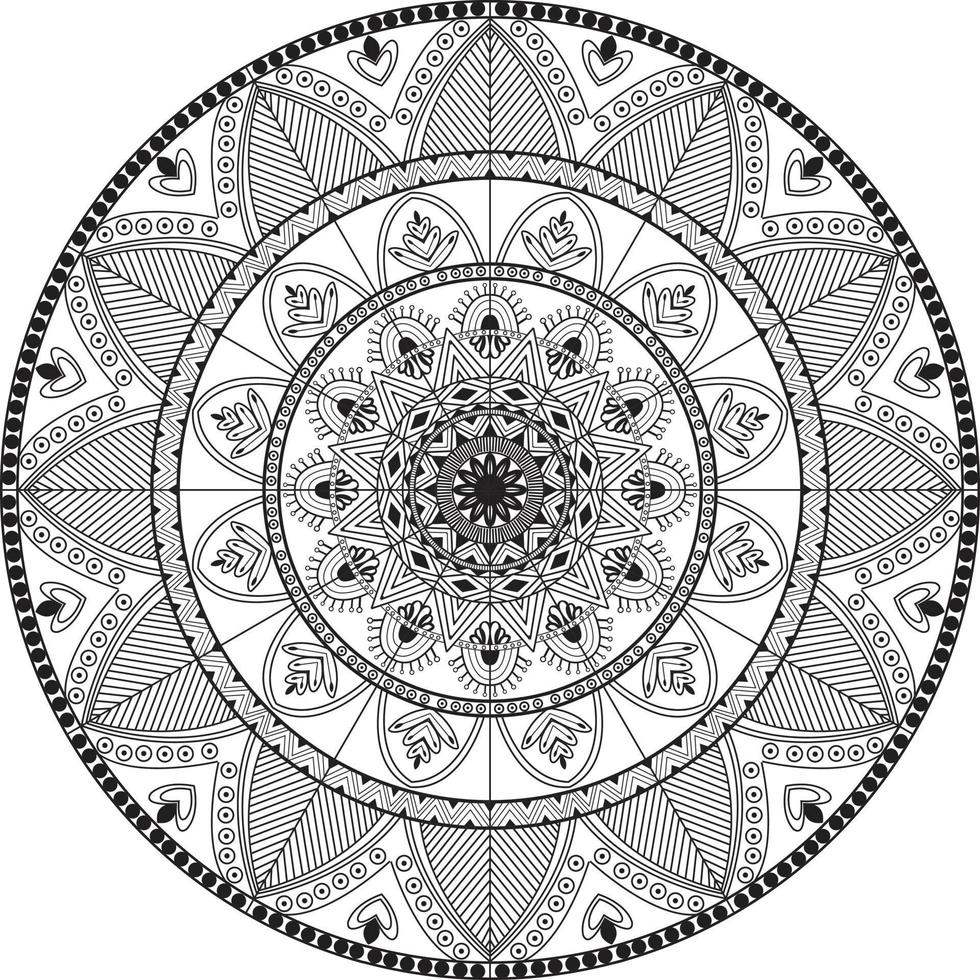 Luxus indisch Mandala Kunst Design vektor
