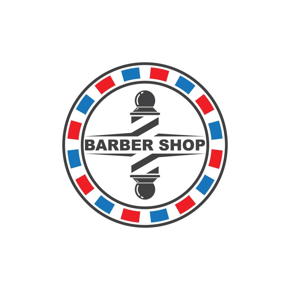 Barbier Geschäft Symbol Logo Vektor Symbol