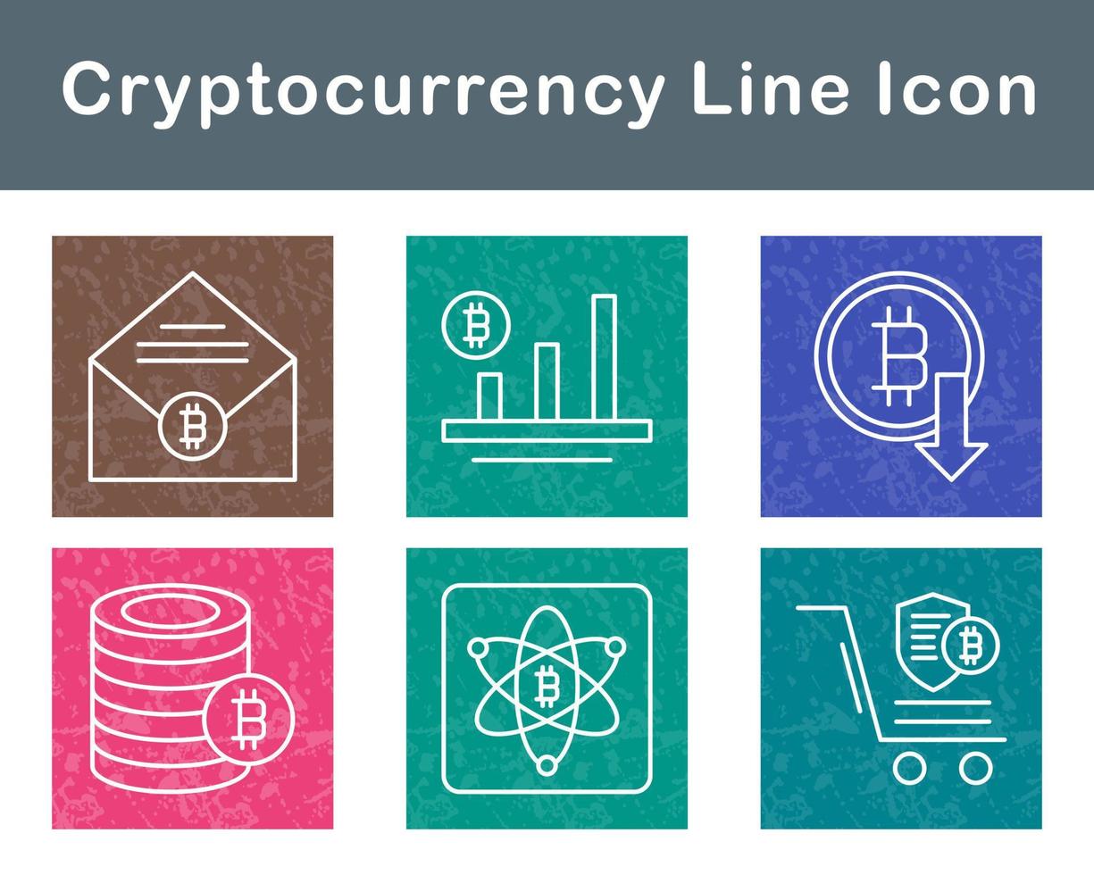 bitcoin och kryptovaluta vektor ikon uppsättning