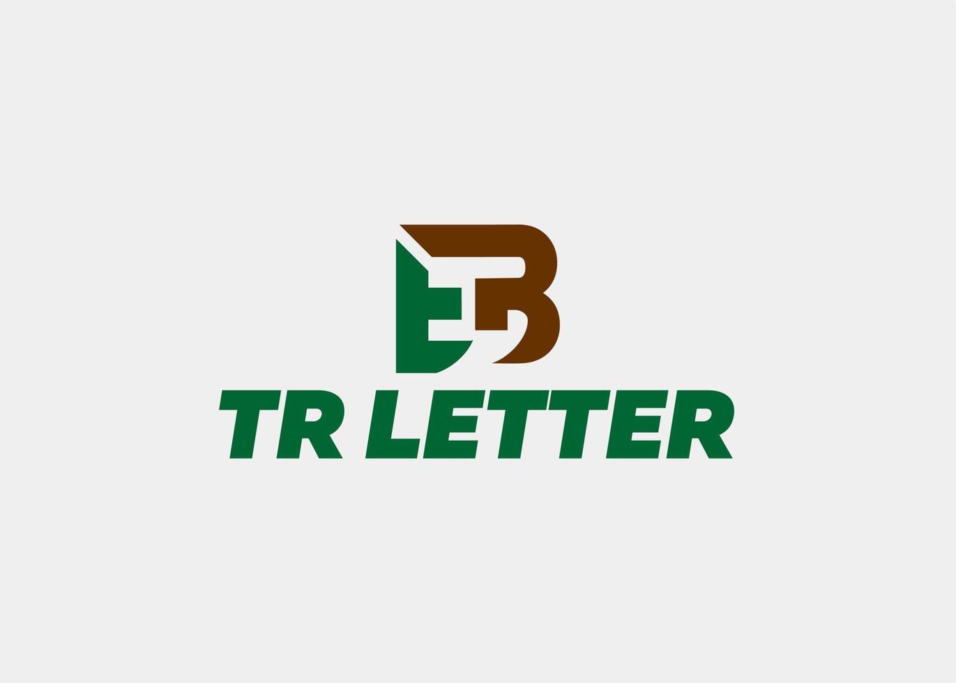 logotyp tr brev företag namn vektor