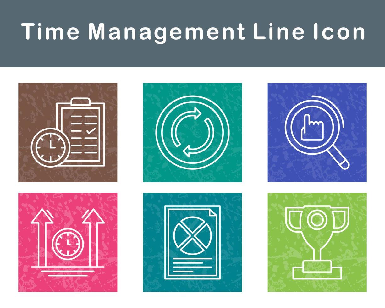 tid förvaltning vektor ikon uppsättning