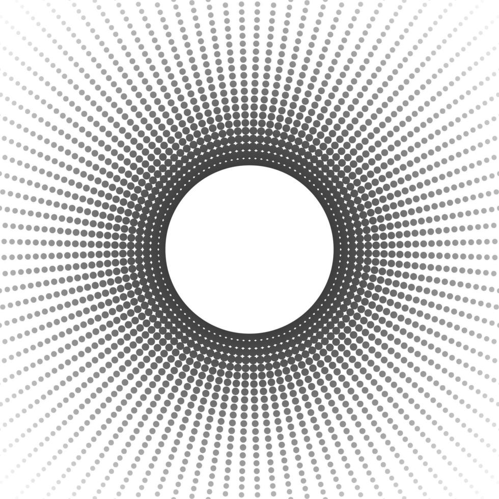 das Muster von geometrisch Kreis Formen. schwarz abstrakt Vektor Kreis Rahmen Halbton Punkte. Vektor Illustration.