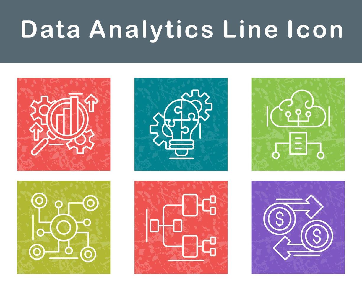 Daten Analytik Vektor Symbol einstellen