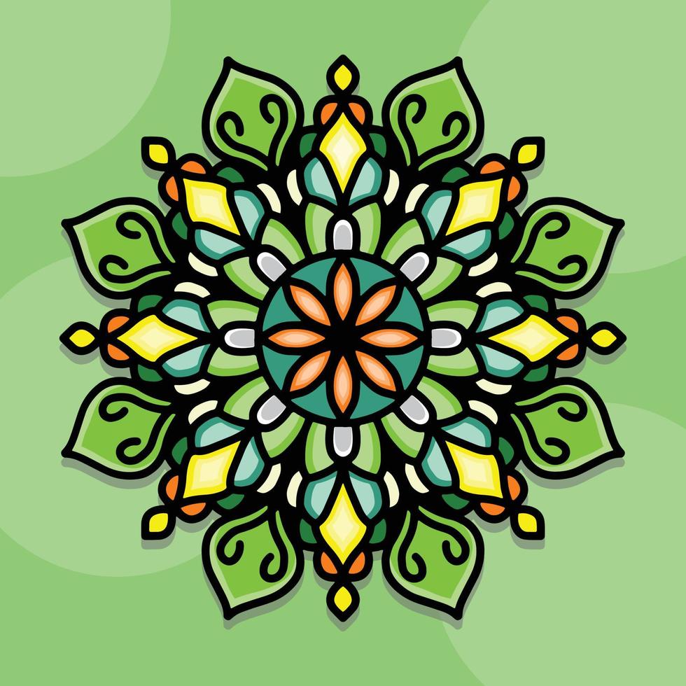 bunt Mandala Hintergrund, dekorativ runden Ornamente, Anti-Stress Mandala Muster. vektor