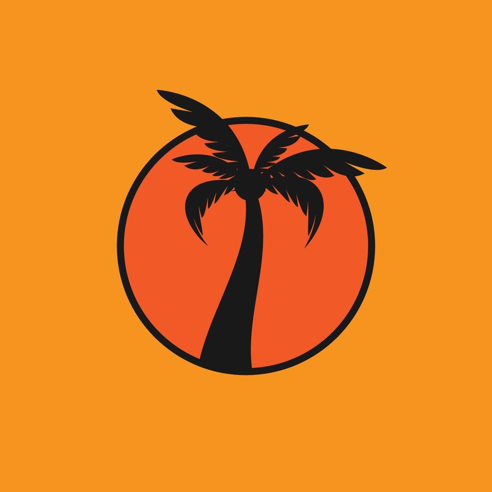 Palme Sommer- Symbol Logo Vektor