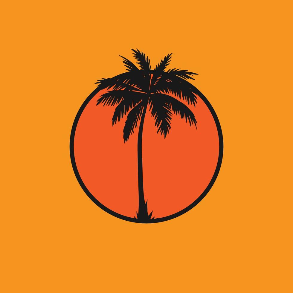 Palme Sommer- Symbol Logo Vektor