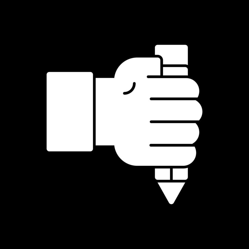 Hand- und Bleistift-Vektor-Icon-Design vektor