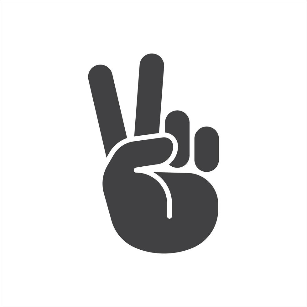 hand symbol. hand gest ikon. hand geometrisk stil ikon. hand tecken språk ikon. vektor illustration