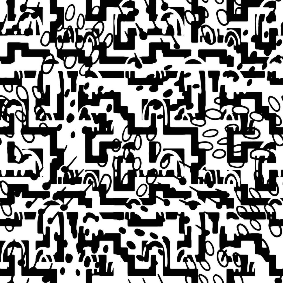 abstrakt Fantasie Textur, Grunge geometrisch nahtlos Muster. kreativ endlos geo Hintergrund. vektor