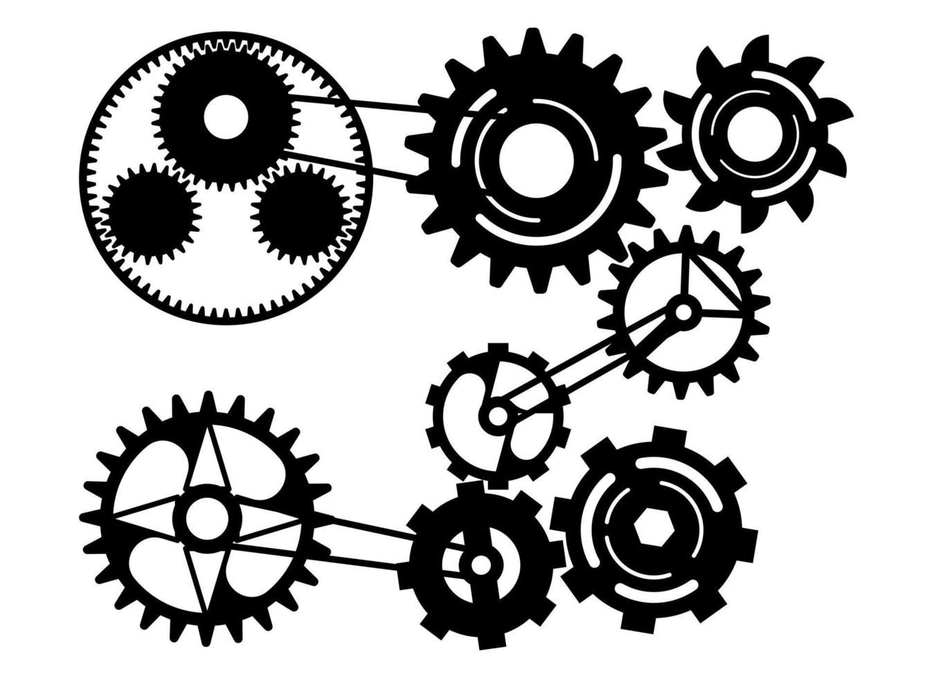 Ausrüstung System mit modern Stil isoliert mit anders Größe und gestalten Design mögen Industrie System Zusammenarbeit vektor