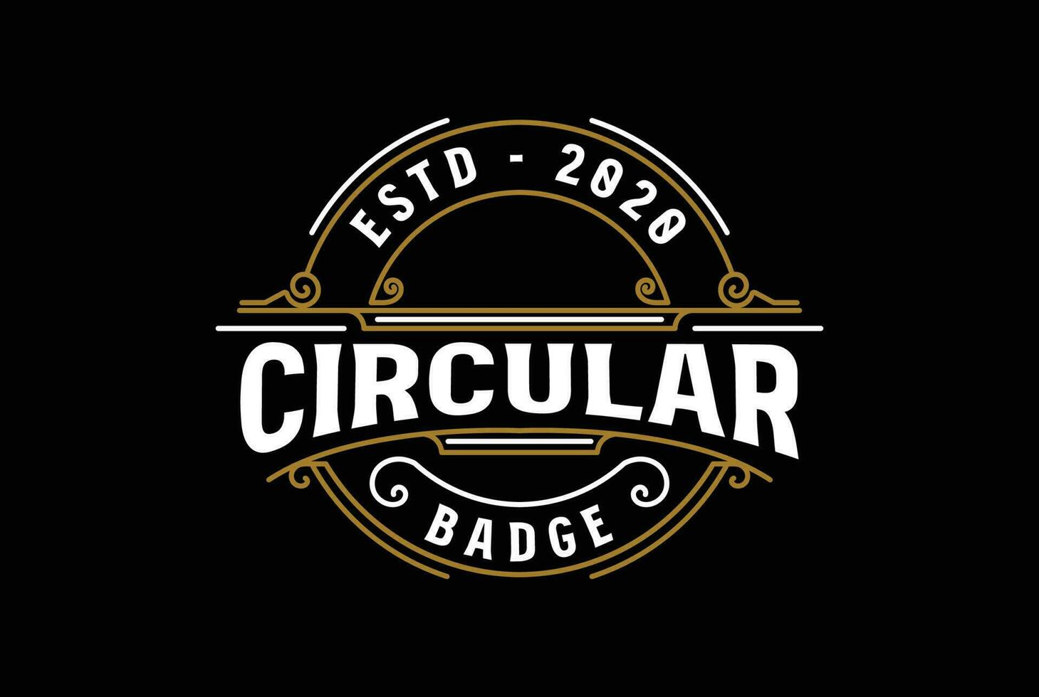 cirkel cirkulär runda årgång gräns ram kunglig krona vapen bricka emblem stämpel märka logotyp design vektor