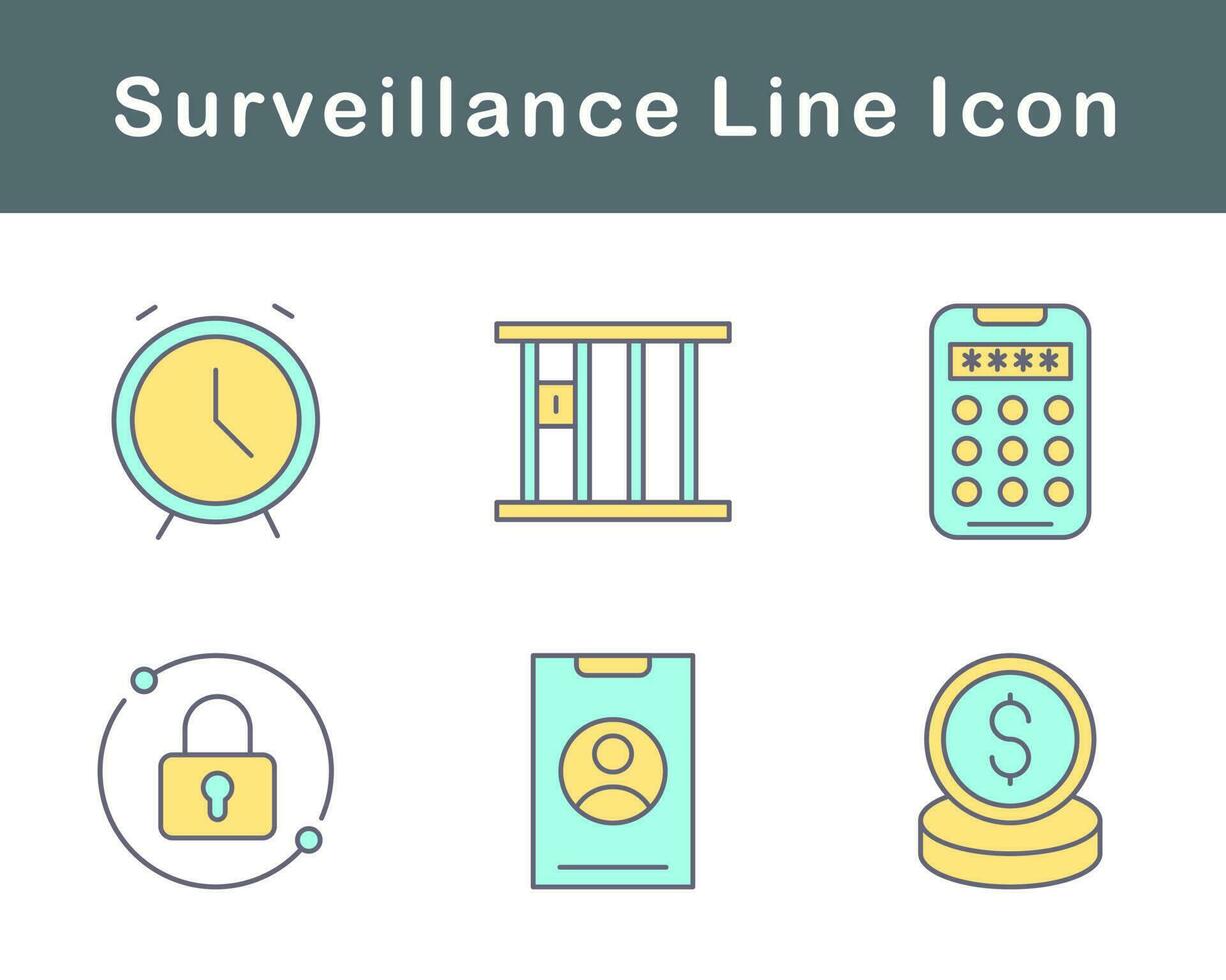 övervakning vektor ikon uppsättning