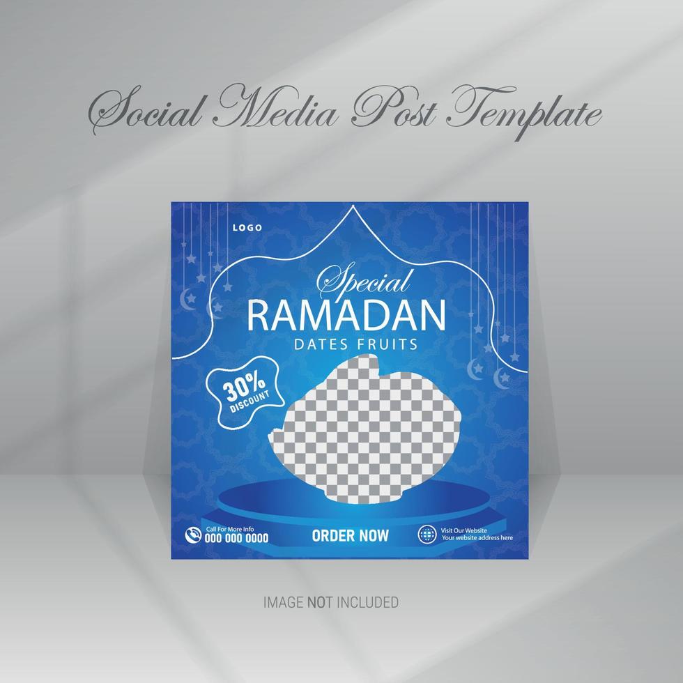ramadan mat social media posta vektor