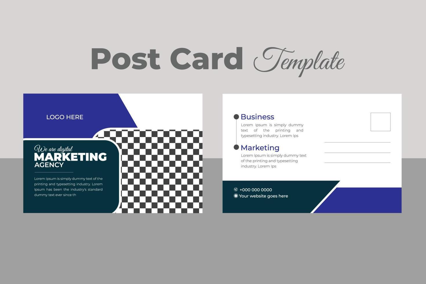 Business-Postkarten-Template-Design vektor