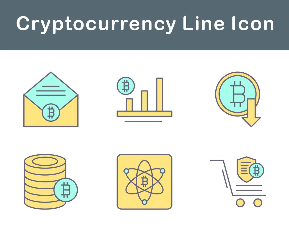 Bitcoin und Kryptowährung Vektor Symbol einstellen