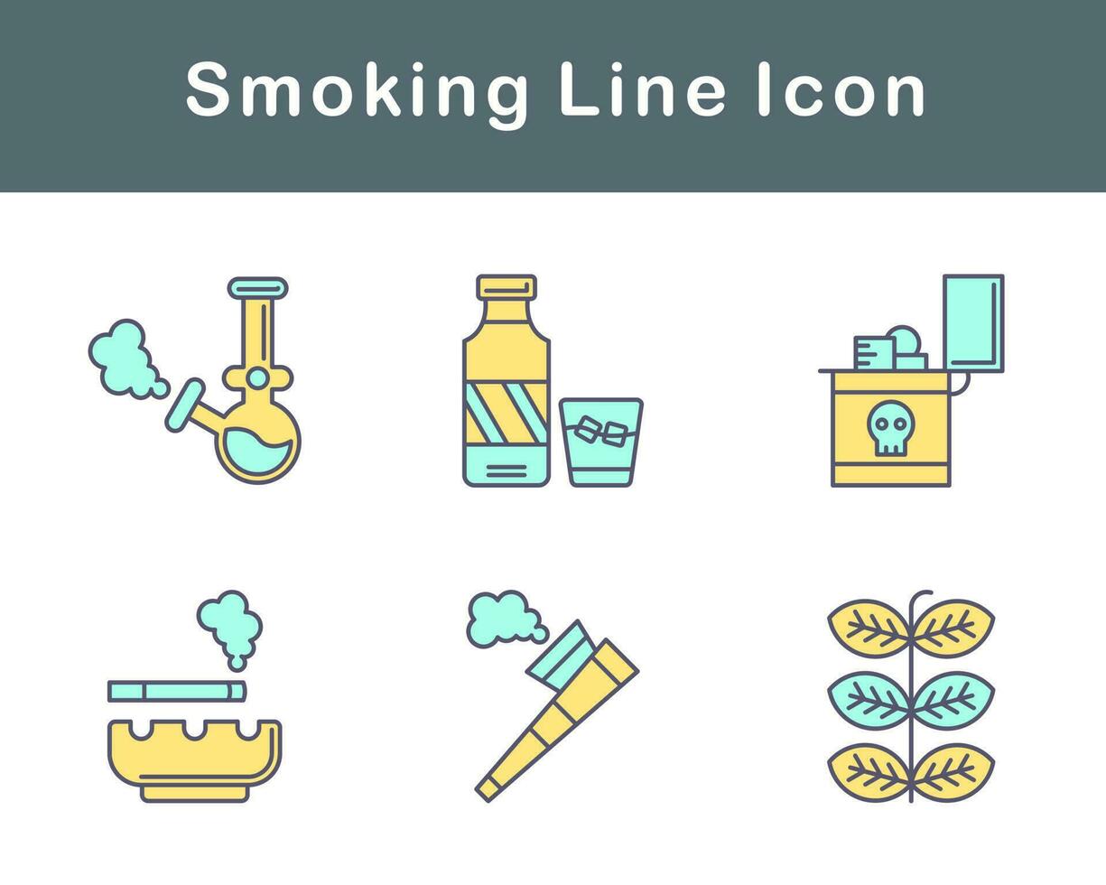 rökning vektor ikon uppsättning