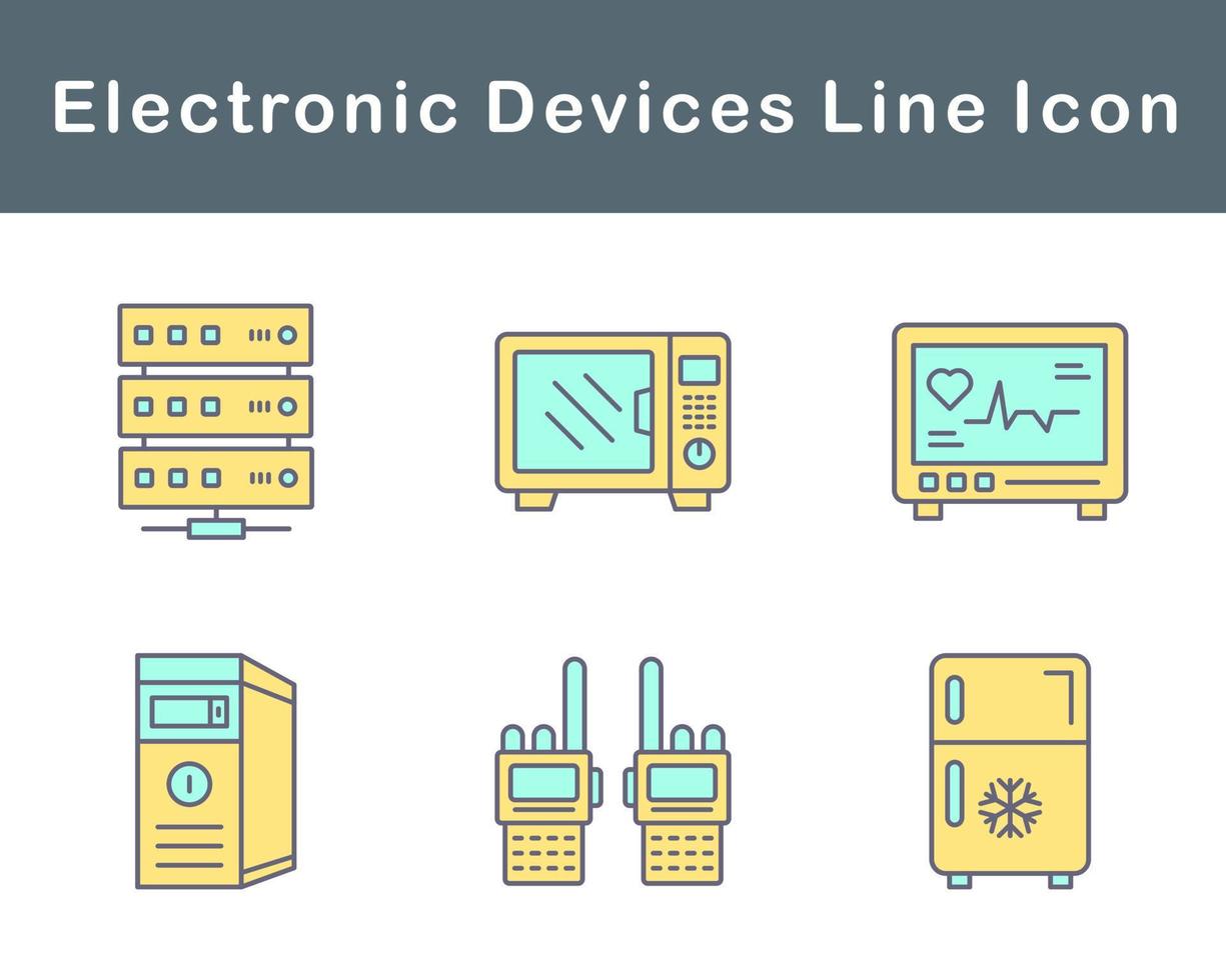 elektronisk enheter vektor ikon uppsättning