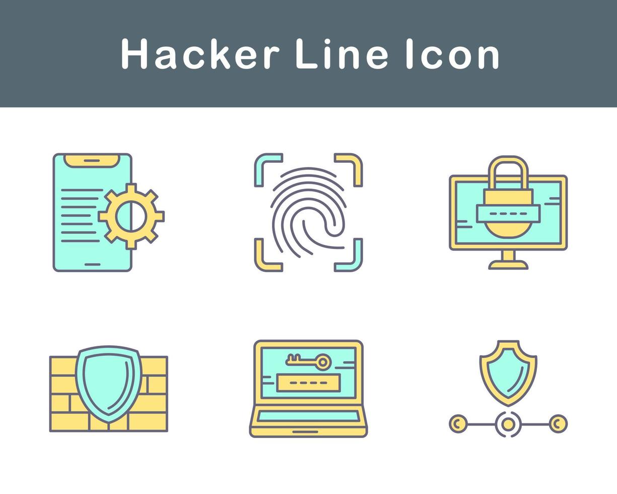 Hacker-Vektor-Icon-Set vektor