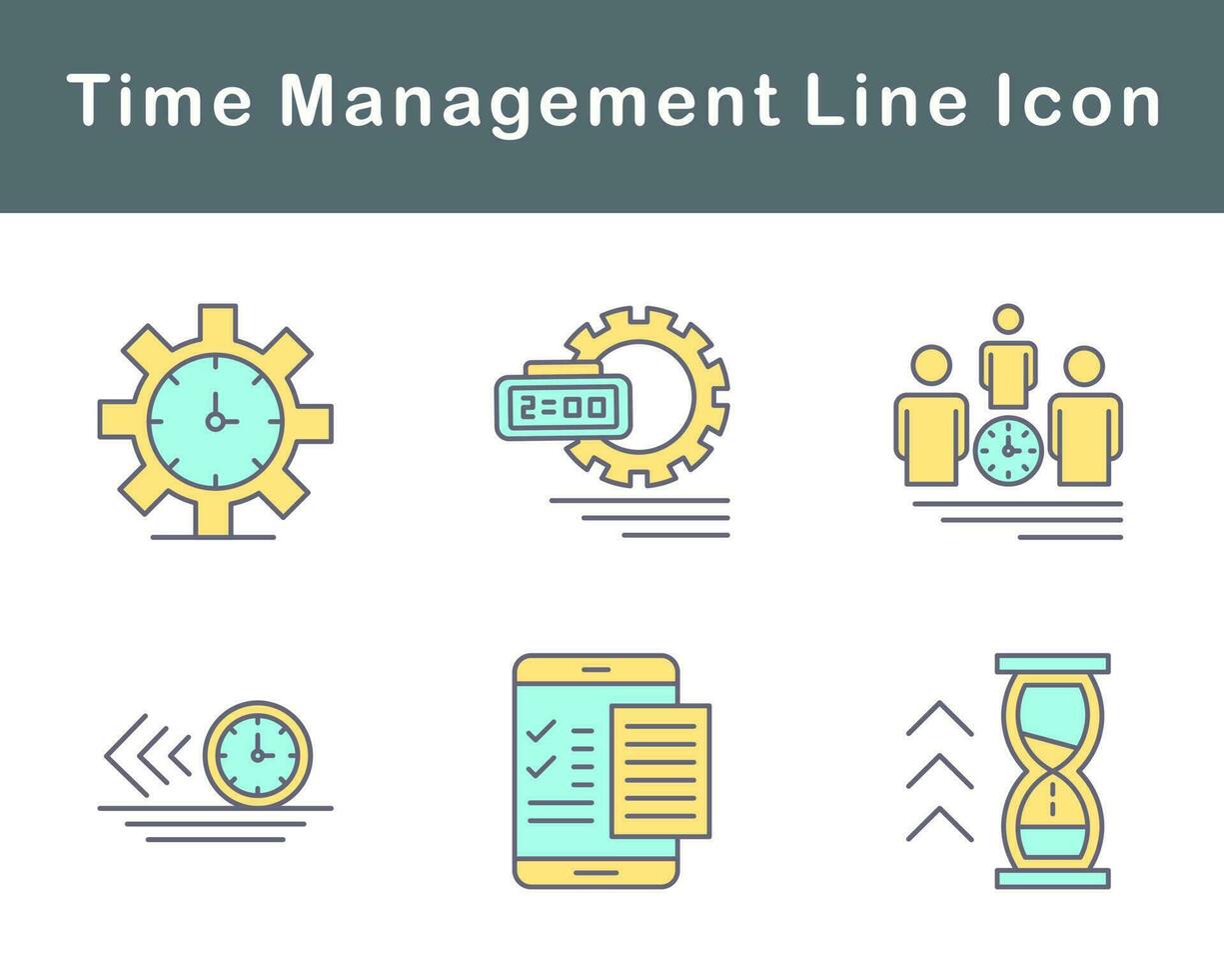 Zeit Verwaltung Vektor Symbol einstellen
