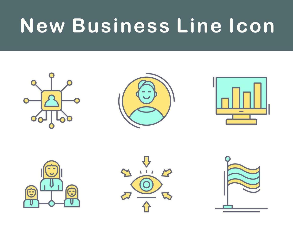 ny företag vektor ikon uppsättning