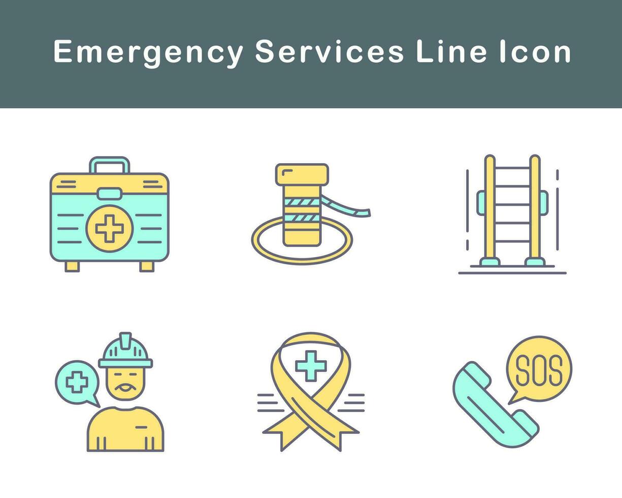 nödsituation tjänster vektor ikon uppsättning