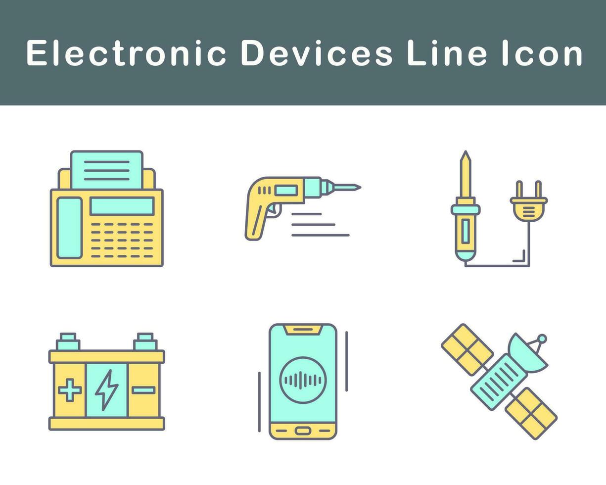 elektronisk enheter vektor ikon uppsättning