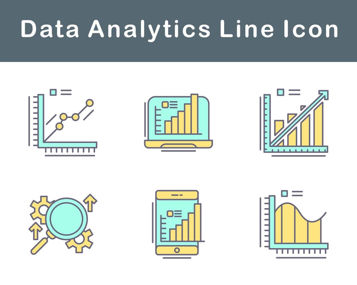 Daten Analytik Vektor Symbol einstellen