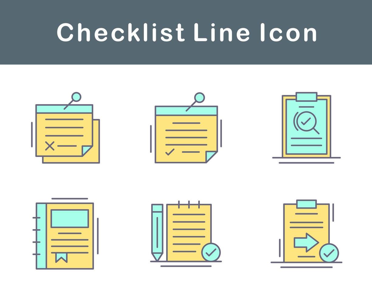 checklista vektor ikon uppsättning