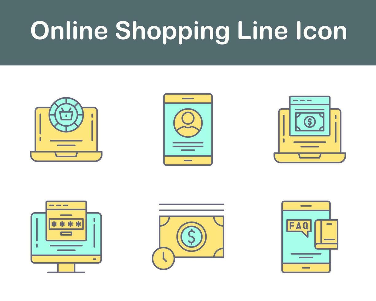 Online-Shopping-Vektor-Icon-Set vektor