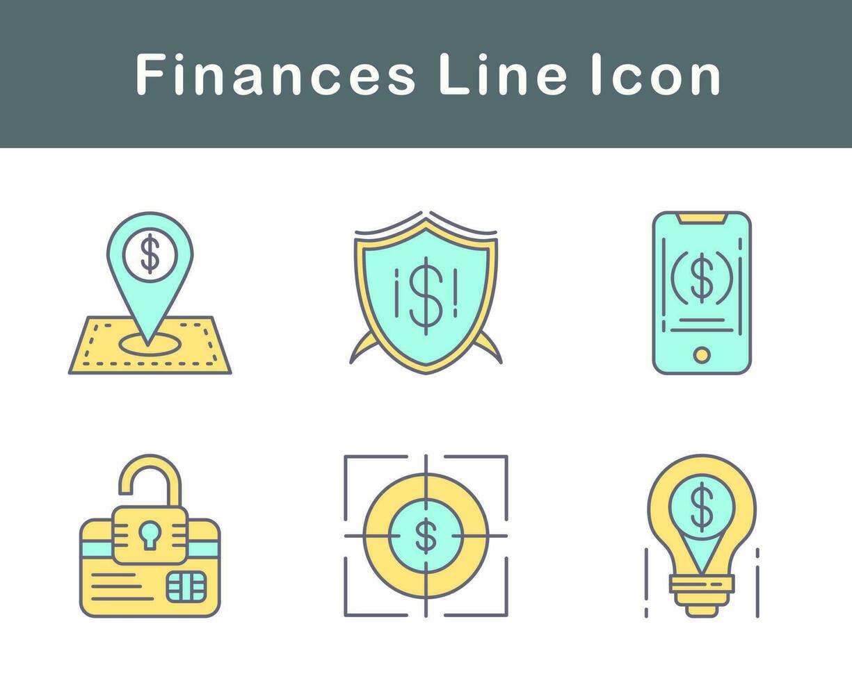 finanser vektor ikon uppsättning