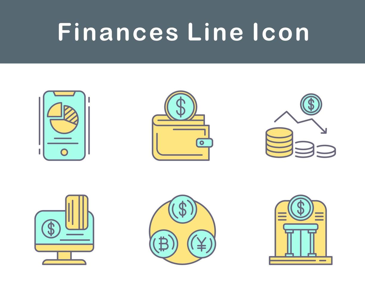 finanser vektor ikon uppsättning