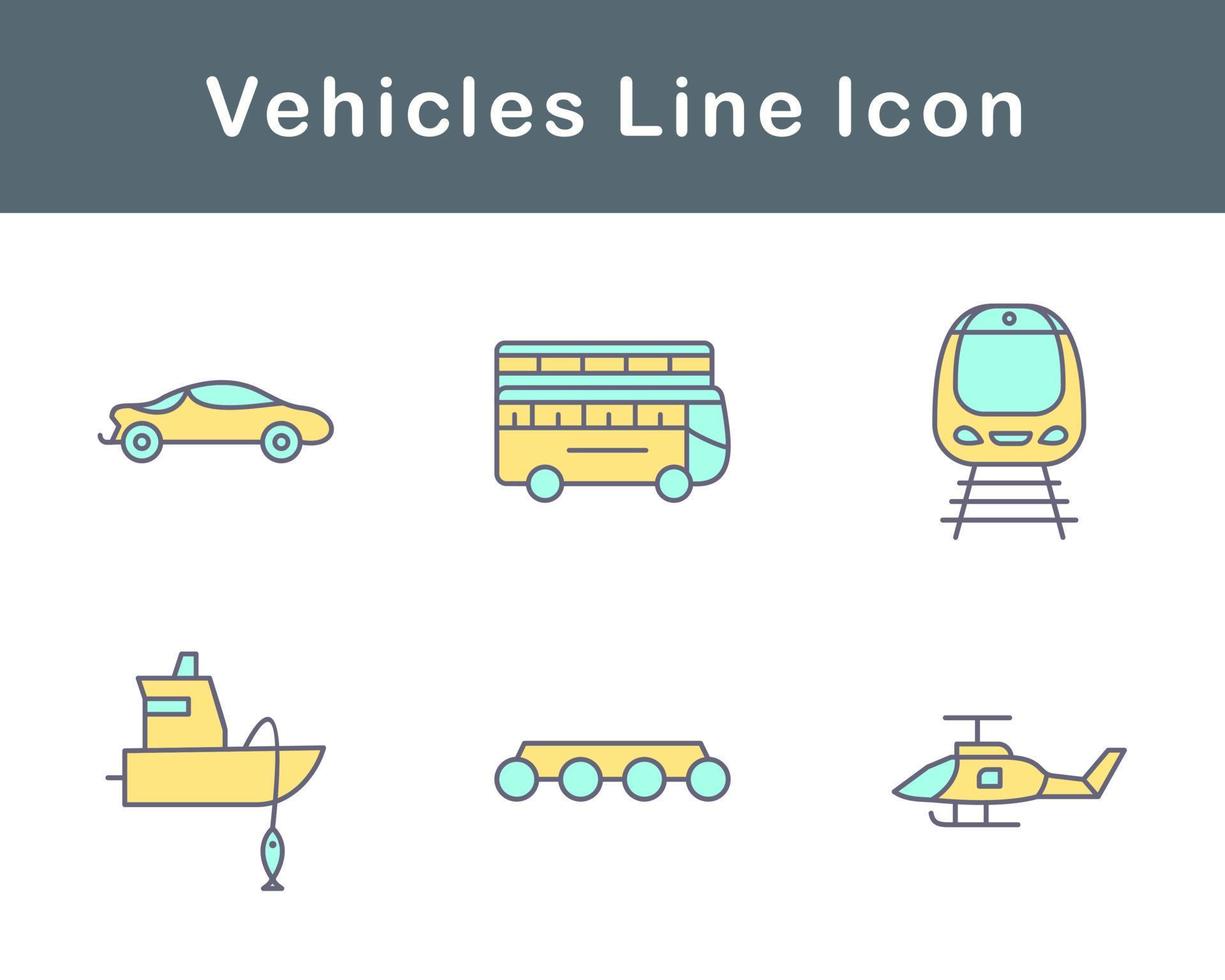 Fahrzeuge Vektor Symbol einstellen