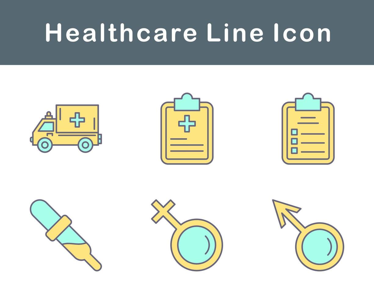 sjukvård vektor ikon uppsättning