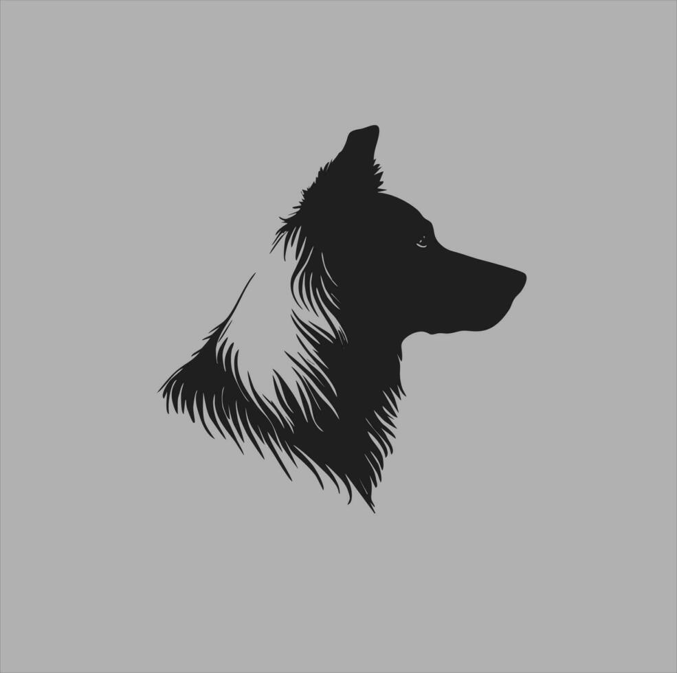 svart silhuett vektor design av en hund isolerat på vit bakgrund