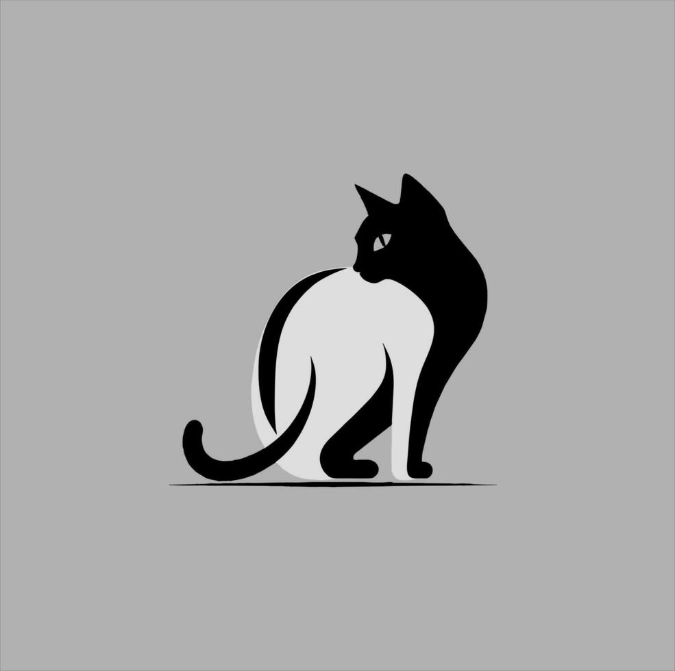 katt djur- design vektor. djur- katt logotyp. lätt till redigera skiktad vektor illustration.