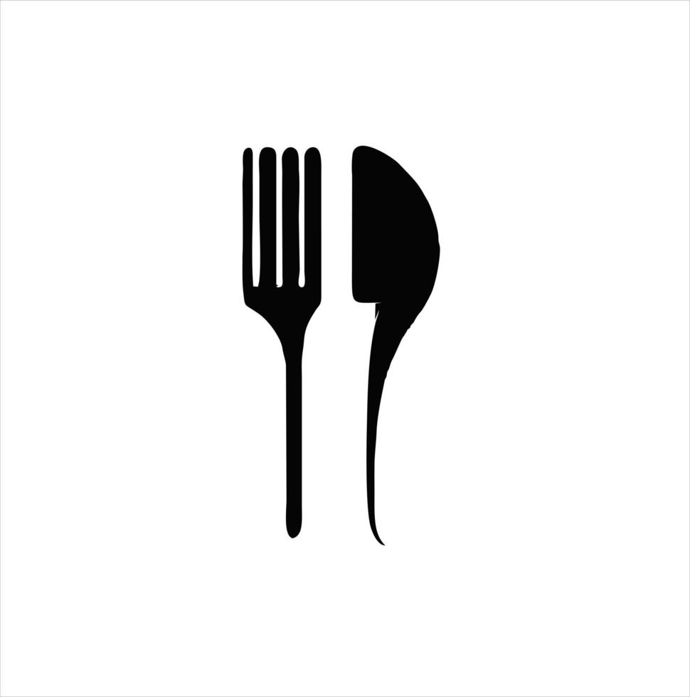 Gabel und Löffel Vektor Logo. Vektor Illustration. Restaurant Zeichen Symbol