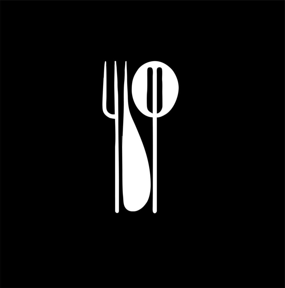 Gabel und Löffel Vektor Logo. Vektor Illustration. Restaurant Zeichen Symbol