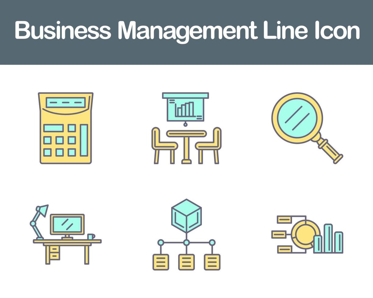 Geschäft Verwaltung Vektor Symbol einstellen