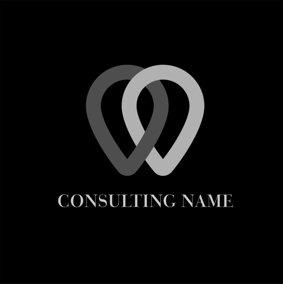 minimalistisch Berater Logo Design Illustrator Vektor