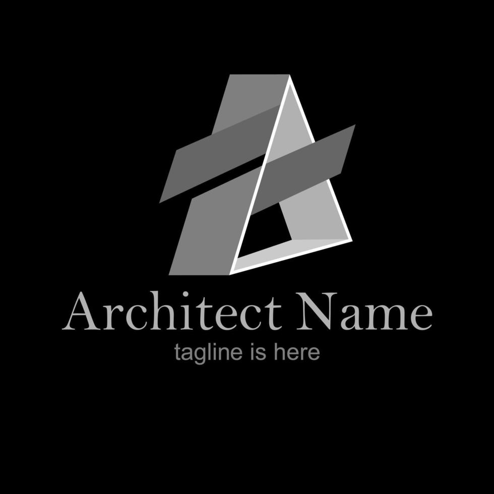 Logo Vorlage mit Architekt Design. Vektor Illustrator