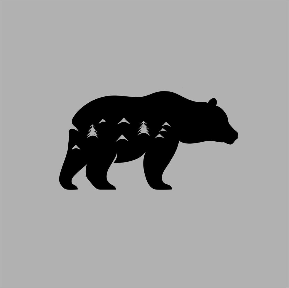 Vektor Bär Tier, zum retro Logos, Embleme, Abzeichen, Etikette Vorlagen und T-Shirt Jahrgang Design Elemente.
