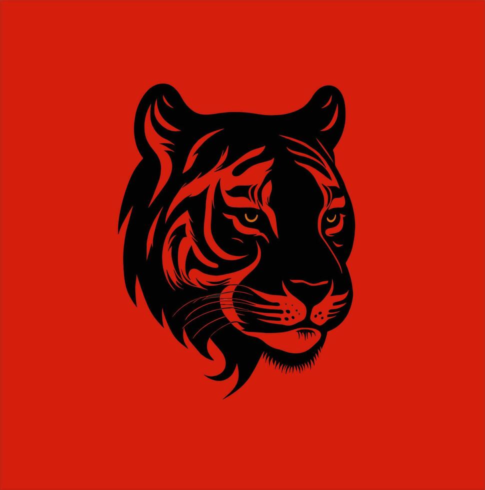 vektor tiger huvud, ansikte för retro logotyper, emblem, märken, märka mallar och t-shirt årgång design element.