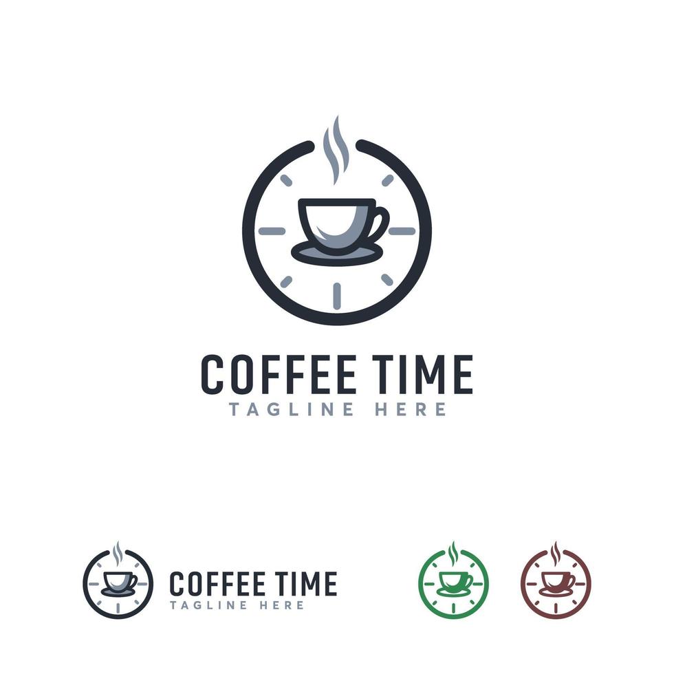 Kaffee Zeit Logo Designs Vorlage, Getränke Logo Vorlage vektor