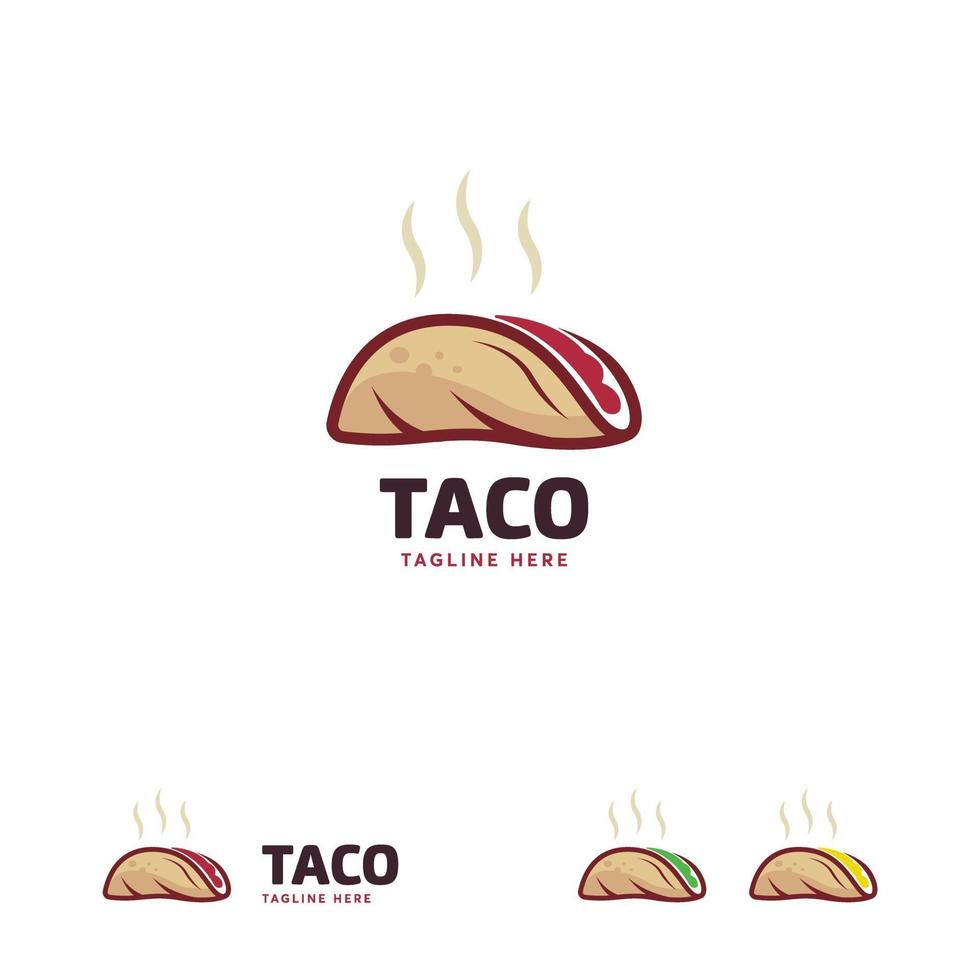 taco logo design mall, hot taco logo design koncept vektor