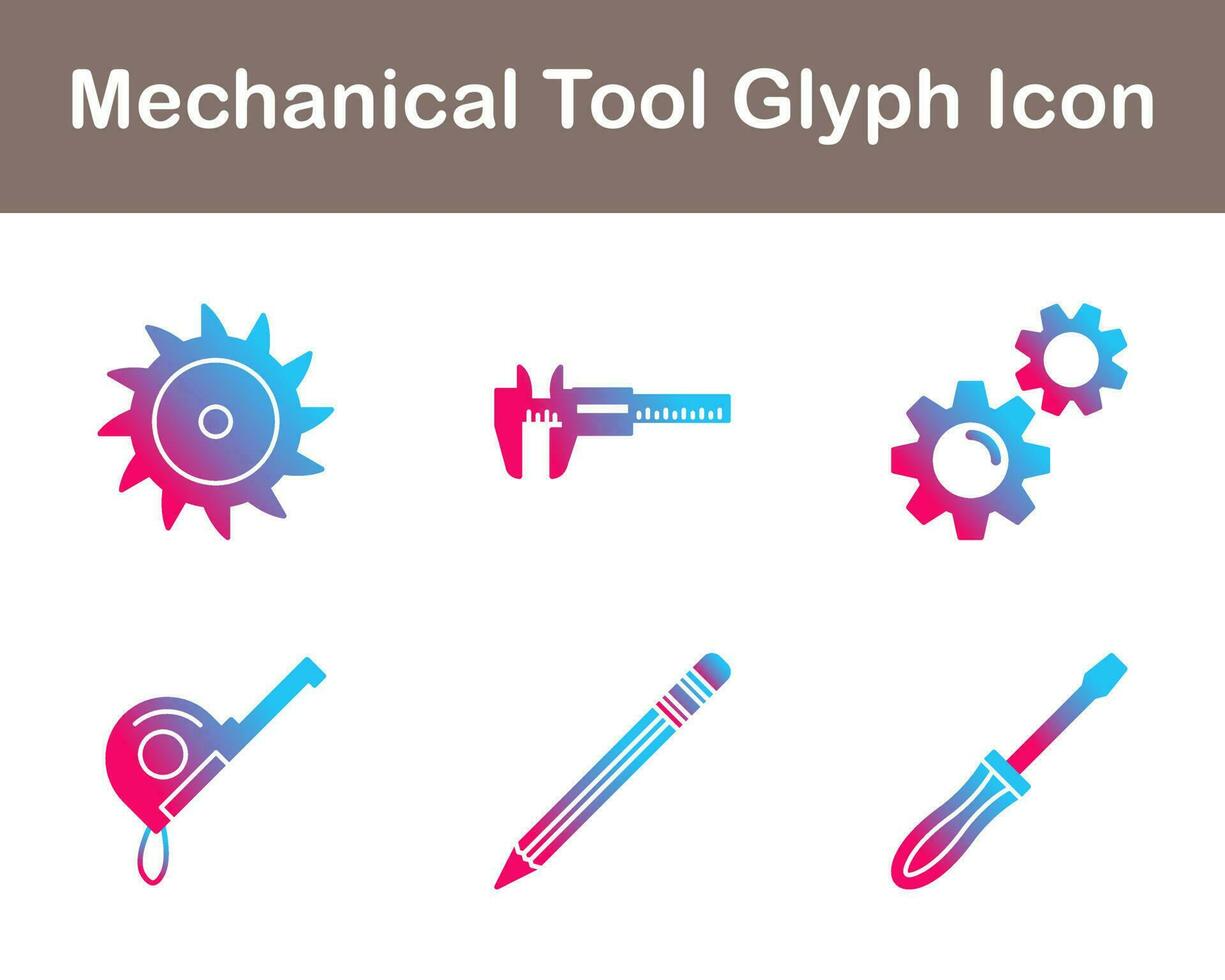 mechanisch Werkzeug Vektor Symbol einstellen