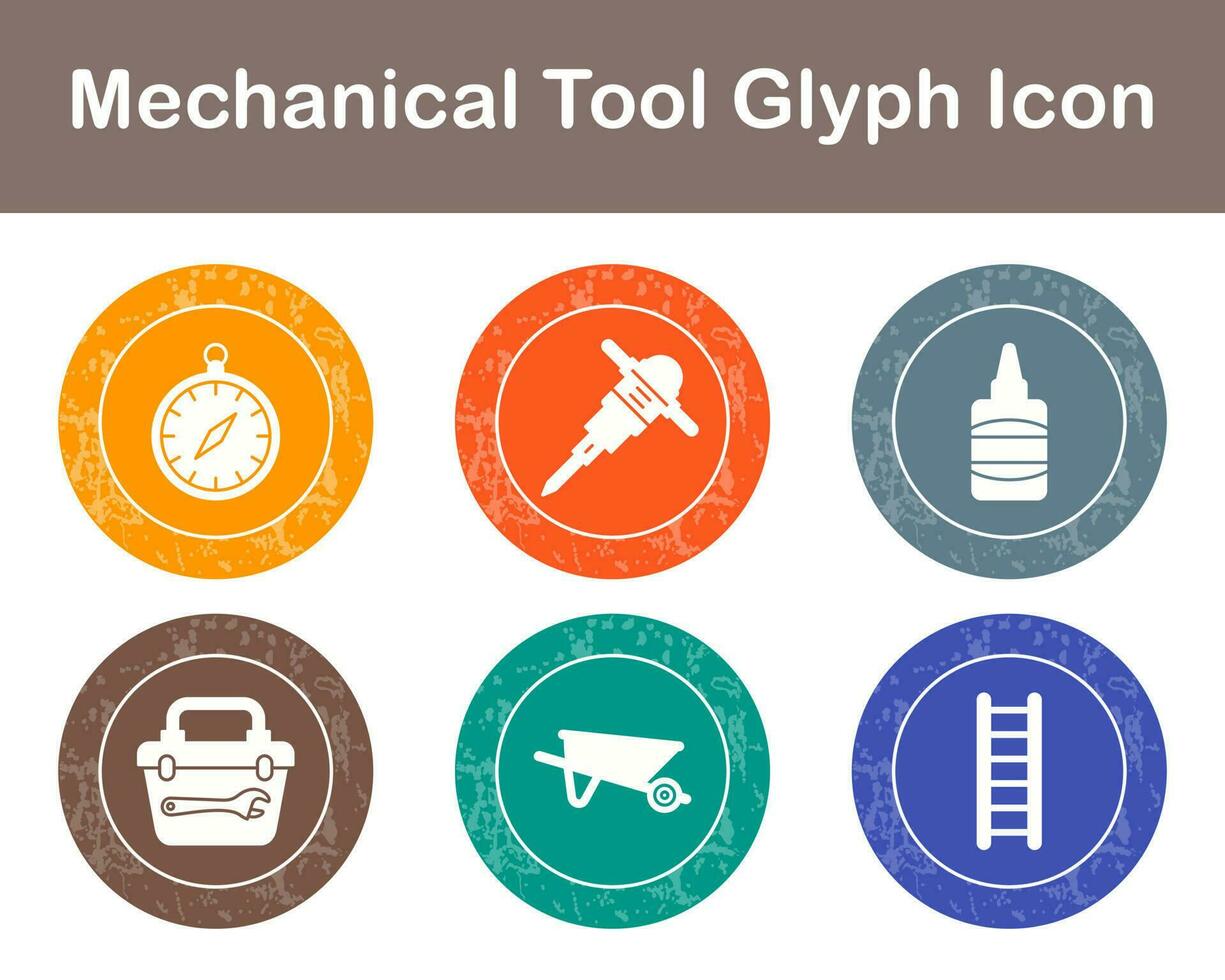 mekanisk verktyg vektor ikon uppsättning
