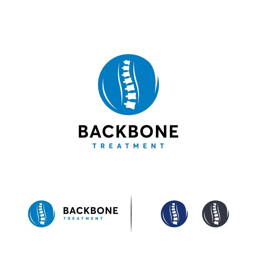 Backbone Logo Designs Konzept Vektor, Wirbelsäulenpflege Logo Vorlage vektor